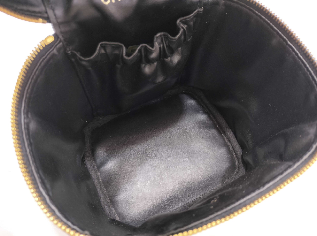 CHANEL Vanity Case Black Caviar Leather GHW – Full Set – Excellent Condition - VINTAGE