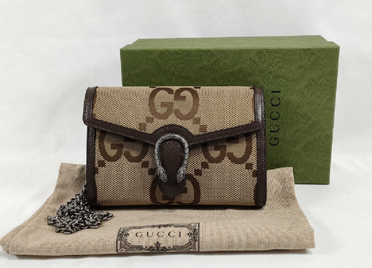 Gucci Dionysus Jumbo GG Canvas Wallet on Chain – Crossbody Bag (Preloved Authentic)