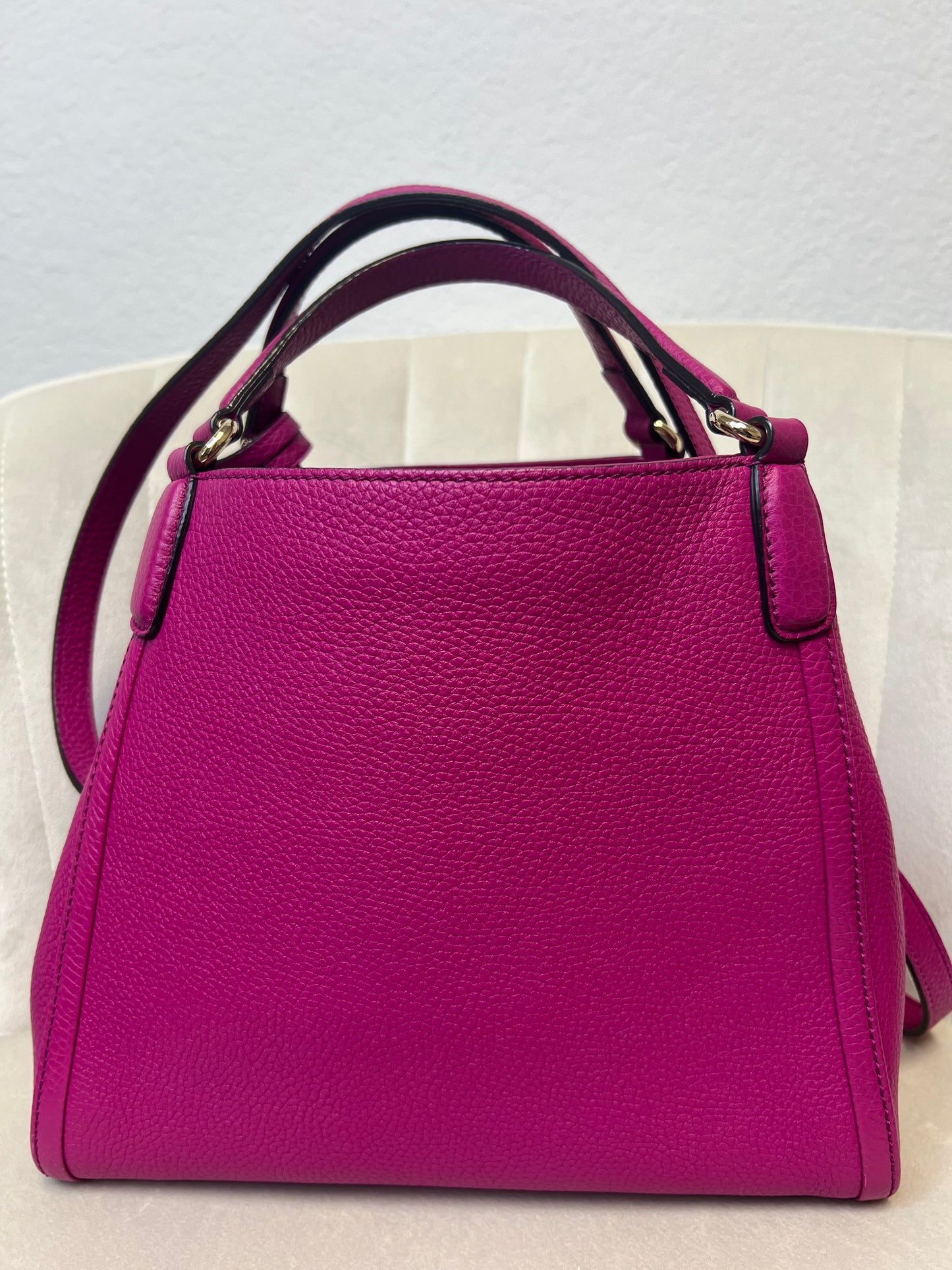 Gucci Soho Convertible Leather Small Shoulder Bag – Magenta (Preloved Authentic)