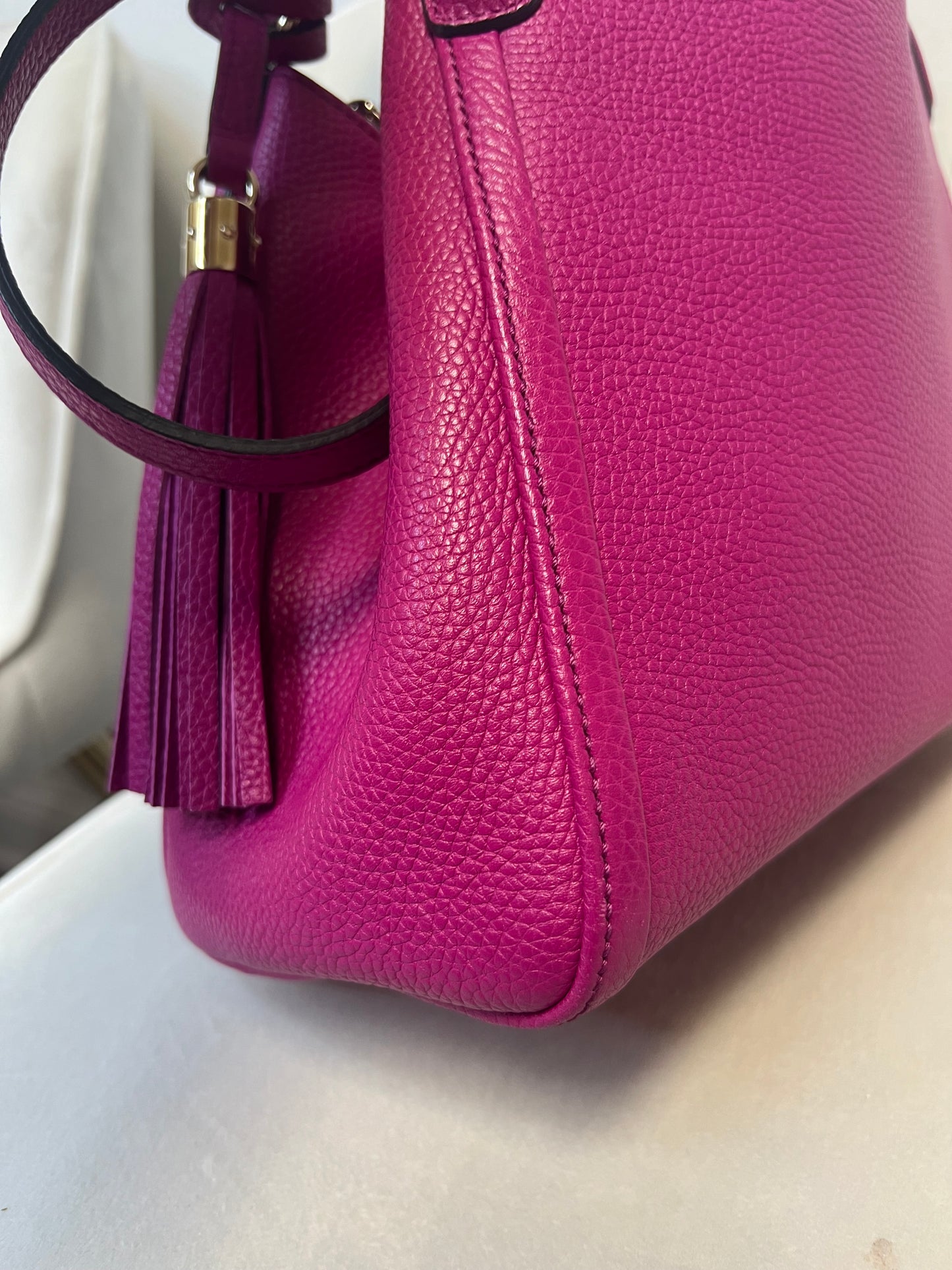 Gucci Soho Convertible Leather Small Shoulder Bag – Magenta (Preloved Authentic)